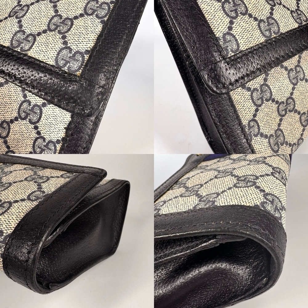 GUCCI GG Monogram Supreme Vintage Clutch – Navy Blue - Picture 5 of 15